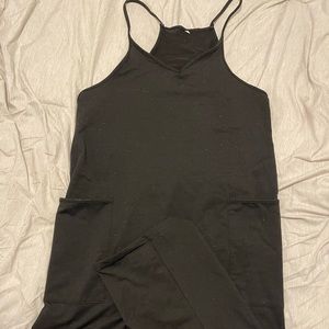 Black wide leg jumpsuit